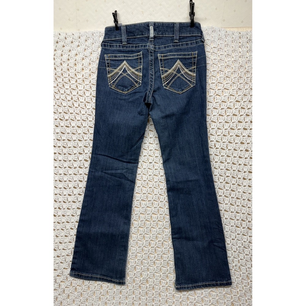 Ariat Real Jeans Women 27S Fits W27 L29 Blue Denim Bootcut Western Embroidery